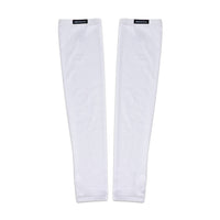 white cotton blend arm sleeves